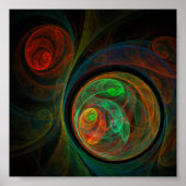 Hergeboorde groene Abstracte kunst Poster (Voorkant)