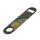 Hergeboorde groene Abstracte kunst Speed Flessenopener (Voorkant Gekanteld)