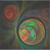 Hergeboorde groene Abstracte kunst Sticker (Voorkant)