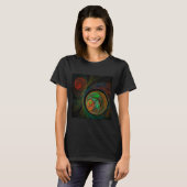 Hergeboorde groene Abstracte kunst T-shirt (Voorkant volledig)