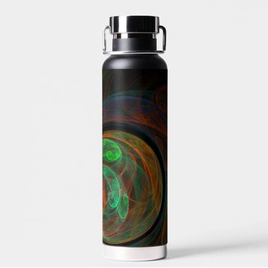 Hergeboorde groene Abstracte kunst Waterfles (Achterkant)