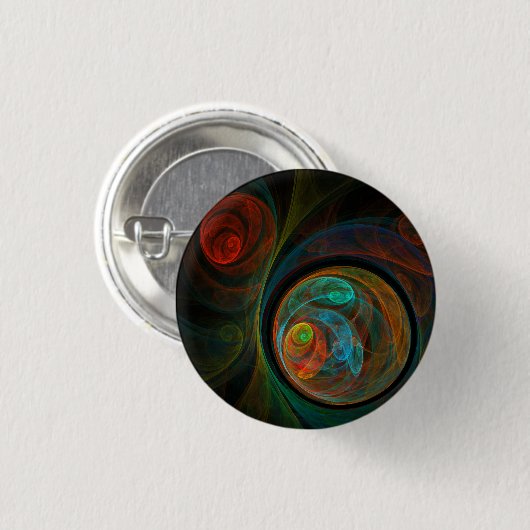 Hergeboorte Abstracte Art Button (ronde) (Voorkant /achterkant)