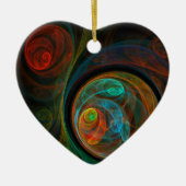 Hergeboorte Abstracte Art Heart Ornament (Voorkant)
