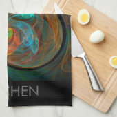 Hergeboorte Abstracte Art Kitchen Towel Theedoek (Quarter Fold)