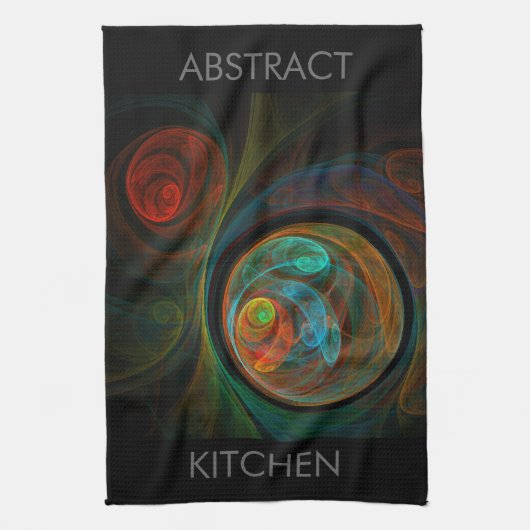 Hergeboorte Abstracte Art Kitchen Towel Theedoek (Verticaal)