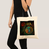 Hergeboorte Abstracte Art Monogram Bag Tote Bag (Voorkant (product))