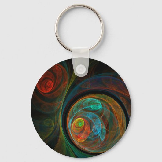 Hergeboorte Abstracte Art Sleutelhanger (Voorkant)