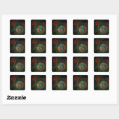 Hergeboorte Abstracte Art Square Sticker (Vel)
