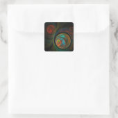 Hergeboorte Abstracte Art Square Sticker (Tas)
