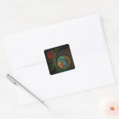 Hergeboorte Abstracte Art Square Sticker (Envelop)