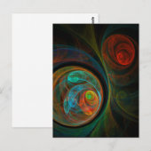 Hergeboorte Blauw Abstract Kunst Briefkaart (Voorkant / Achterkant)