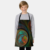 Hergeboorte Blue Abstract Art Apron Schort (Gedragen)