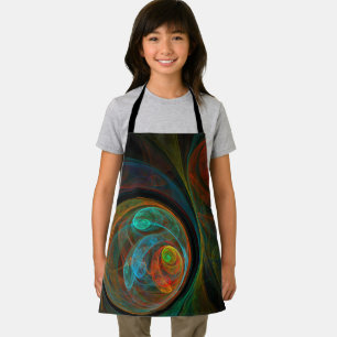 Hergeboorte Blue Abstract Art Apron Schort