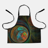 Hergeboorte Blue Abstract Art Apron Schort (Voorkant)