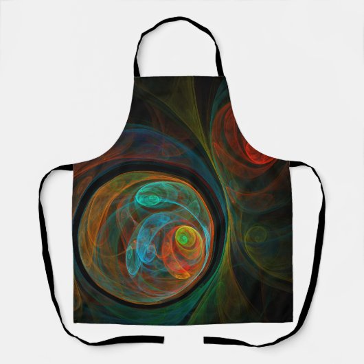 Hergeboorte Blue Abstract Art Apron Schort (Voorkant)
