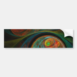 Hergeboorte Blue Abstract Art Bumpersticker