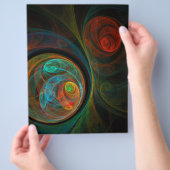 Hergeboorte Blue Abstract Art Flyer (Hand)