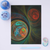 Hergeboorte Blue Abstract Art Flyer (Enkel)