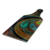 Hergeboorte Blue Abstract Art Paddle Snijplank (Hoek)