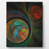 Hergeboorte Blue Abstract Art Plaque Fotoplaat (Voorkant)