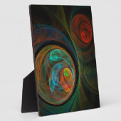 Hergeboorte Blue Abstract Art Plaque Fotoplaat (Zijkant)