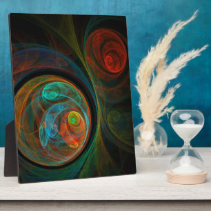 Hergeboorte Blue Abstract Art Plaque Fotoplaat