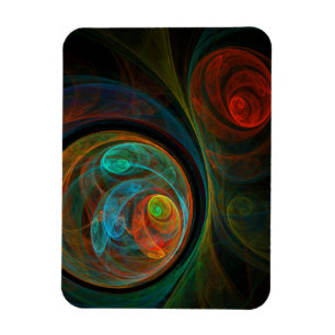Hergeboorte Blue Abstract Art Premium Magnet Magneet