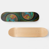 Hergeboorte Blue Abstract Art Skateboard (Horizontaal)