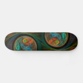 Hergeboorte Blue Abstract Art Skateboard (Horizontaal)