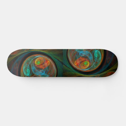 Hergeboorte Blue Abstract Art Skateboard (Horizontaal)