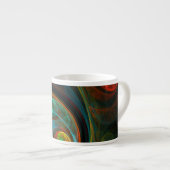 Hergeboorte Blue Abstracte Art Espresso Mok (Voorkant rechts)