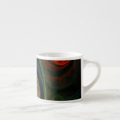 Hergeboorte Blue Abstracte Art Espresso Mok (Rechts)