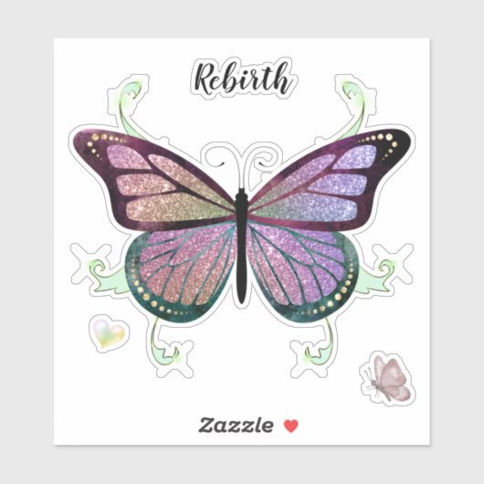 Hergeboorte Butterfly Sticker (Vel)