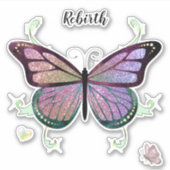 Hergeboorte Butterfly Sticker (Voorkant)