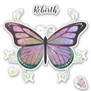Hergeboorte Butterfly Sticker