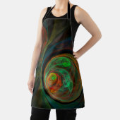 Hergeboorte Green Abstract Art Apron Schort (Insitu)