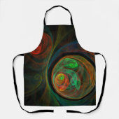 Hergeboorte Green Abstract Art Apron Schort (Voorkant)
