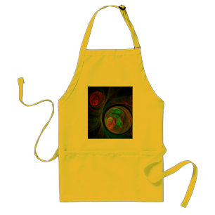 Hergeboorte Green Abstract Art Apron Standaard Schort