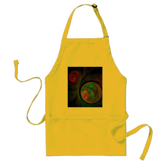 Hergeboorte Green Abstract Art Apron Standaard Schort (Voorkant)