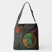Hergeboorte Green Abstract Art Cross Body Crossbody Tas (Achterkant)