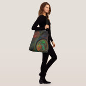 Hergeboorte Green Abstract Art Cross Body Crossbody Tas (Op model)