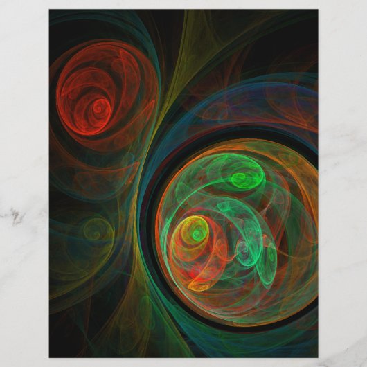 Hergeboorte Green Abstract Art Flyer (Voorkant)