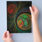 Hergeboorte Green Abstract Art Flyer (Hand)