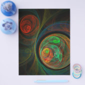 Hergeboorte Green Abstract Art Flyer (Enkel)