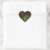 Hergeboorte Green Abstract Art Heart Sticker (Tas)
