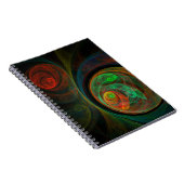 Hergeboorte Green Abstract Art Notitieboek (Rechterzijde)
