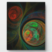 Hergeboorte Green Abstract Art Plaque Fotoplaat (Voorkant)
