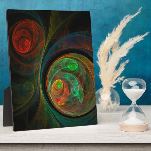 Hergeboorte Green Abstract Art Plaque Fotoplaat (Zijkant)