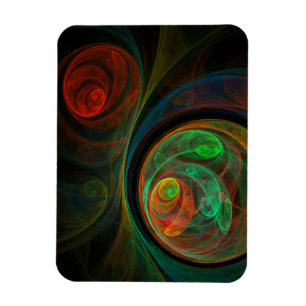 Hergeboorte Green Abstract Art Premium Magnet Magneet