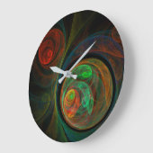 Hergeboorte Green Abstract Art Round Grote Klok (Hoek)